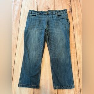 Duluth Trading Jeans Mens 44x30 Relaxed Fit Flex Ballroom 5-Pocket Denim Blue